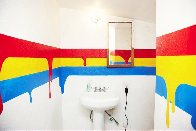 покраска стен в ванной